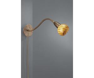 MASSIVE-PHILIPS EMERALD APPLIQUE ACCIAIO VETRO 52071/62/10 PRESA PULSANTE ON-OFF