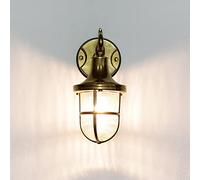 Massive Premium LAMPADA PARETE IN OTTONE E27 max. 18W 230v Lampada da giardino lampade da giardino lampada da esterno lampada da parete lampada applique per esterni esterno