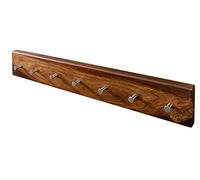 MASSIVMOEBEL24.DE Appendiabiti Sheesham/palissandro TORONTOÿ#240, Colore:marrone scuro cerato, Misure:70x5x10 cm (LxPxA)