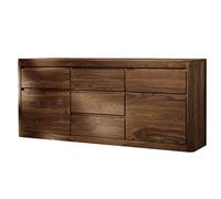 MASSIVMOEBEL24.DE Credenza Sheesham/palissandro TORONTOÿ#102ÿ- Dimensioni diverse e colori, Colore:marrone scuro macchiato, Misure:185x40x80 cm (LxPxA)