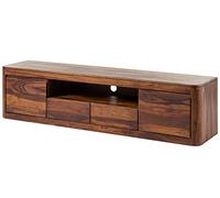 MASSIVMOEBEL24.DE Mobile TV Sheesham/palissandro TORONTOÿ#151 - Colori diversi, Colore:marrone scuro cerato, Misure:200x45x50 cm (LxPxA)