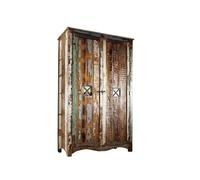 MASSIVMOEBEL24.DE NATURE OF SPIRIT #42 Armadio in legno riciclato - laccato/multicolore 118x60x198