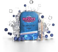 Massiv's Zahnstocher - Stuzzicadenti Aromatizzati - BLAULICHT Blueberry Ice - 100 Pezzi in Elegante Scatola Metallica - Alito Fresco - Vegani, Senza Zucchero e Senza Calorie