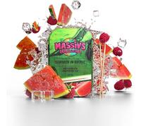 Massiv's Zahnstocher - stuzzicadenti aromatizzati - SOMMER IN BEIRUT Watermelon Raspberry Ice - 100 stuzzicadenti - alito fresco - elegante scatola metallica - vegani, senza zucchero
