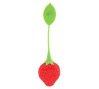 Masslla Fragola Design Silicone Tè Uovo Sporco - Rosso e Verde/Per l'uso in tazza da tè e molto altro ancora - Un meraviglioso regalo per un bevitore di tè desideroso