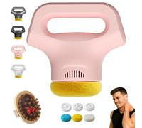 Massology Pro Massage Gun, Deep Tissue Percussion Massager with 3 Heads & 12 Gears, Portable Home Tool for Neck Back Hips Full Body Muscle Relax (Pink)