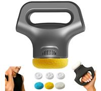 Massology Pro - Massology Pro Massage, 12-Level Adjustable Portable Home Massage Tool With 3 Heads For Back, Portable Home Massages Tool (Grey)