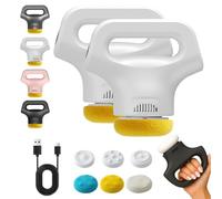 Massology Pro - Massology Pro Massage, 12-Level Adjustable Portable Home Massage Tools with 3 Heads for Back, for Full Body (White,2PCS)