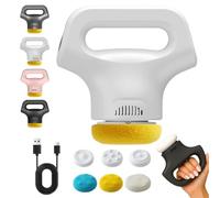Massology Pro - Massology Pro Massage, 12-Level Adjustable Portable Home Massage Tools with 3 Heads for Back, for Full Body (White,1PC)