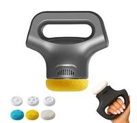 Massology Pro - Massology Pro Massage Gun,12-Level Adjustable Portable Home Massage Tool with 3 Heads, for Back, Neck, Relaxation (Gray)