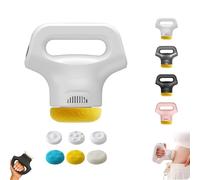 Massology Pro - Massology Pro Massager Gun, 12-Level Adjustable Portable Home Massage Tool with 3 Heads for Back+3 skin-friendly pads, for Your Back,Neck,HIPS and All Over (White)