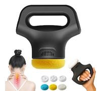 Massology Pro - Massology Pro Massager Gun, Deep Tissue Percussion Massager, with 3 Massages Heads & 12 Adjustable Level,Mini Portable Home Massages Tool, for Back, Shoulders, Legs (Black)