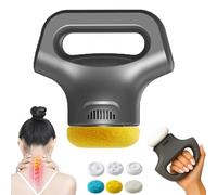 Massology Pro - Massology Pro Massager Gun, Deep Tissue Percussion Massager, with 3 Massages Heads & 12 Adjustable Level,Mini Portable Home Massages Tool, for Back, Shoulders, Legs (Grey)