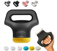 Massology Pro - Massology Pro Massager Gun with 3 Massage Heads & Cloth Covers, Deep Tissue Percussion Massager, 12 Adjustable Gears, Portable Home Massage Tool for Neck, Back, Hips & All Over (Black)
