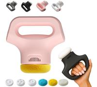 Massology Pro - Massology Pro Massager Gun with 3 Massage Heads & Cloth Covers, Deep Tissue Percussion Massager, 12 Adjustable Gears, Portable Home Massage Tool for Neck, Back, Hips & All Over (Pink)