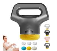 Massology Pro - The Massology Pro Massage Gun, Portable Home Massage Tool, With 3 Massages Heads & 12 Adjustable Gears, for Neck, Back, Buttock and Full Body (Gray)