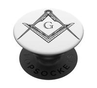 Massone Simbolo Piazza e Bussola Gran Loggia Massonica PopSockets PopGrip Adesivo