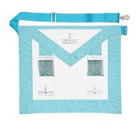 Massonic Craft WM Past Masters - Grembiule in pelle di agnello con distintivo