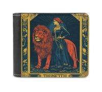 Massonic Exchange Forza Tarocchi Carta Uomo Bifold Portafoglio Slim Cash Card Holder Borsa in Pelle