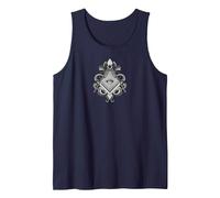 Massonica Bussola e Quadrato Massoneria Canotta, Uomo, Navy, S