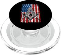 Massonica USA Bandiera Americana Piazza e Bussola Massone PopSockets PopGrip per MagSafe