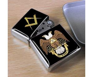 Massonico Scozzese Rite Fliptop Accendino in confezione regalo