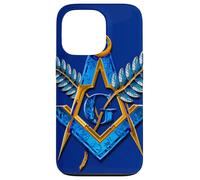Massonico_symbol con "acacia_braches, death_is not my_end" Custodia per iPhone 13 Pro