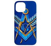 Massonico_symbol con "acacia_braches, death_is not my_end" Custodia per iPhone 15