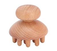 Massoriere di Funghi in Legno Promozione di Circolazione Meridiani Trasparente Strumento di Massaggio Manuale Portatile per la Vita della pancia
