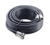 Mast Digital YCAB03J/1A Smedz - Kit di prolunga per cavo coassiale satellitare doppio, 10 m, con connettori a compressione F di alta qualità, per Sky Q, Sky HD, Sky+ e Freesat, colore: Nero