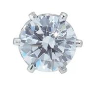 Mast Industria Italiana Tiffany Zircone 5mm Cristallo Orecchini Sterili Per Umano