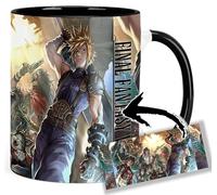 MasTazas Final Fantasy VII Tazza Interna e Maniglia Nera Ceramica Mug
