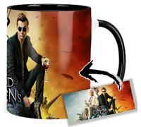 MasTazas Good Tazza Omens David Tennant Michael Sheen Tazza Interna e Maniglia Nera Ceramica Mug