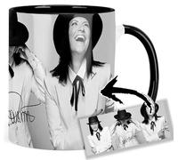 MasTazas Laura Pausini Tazza Interna e Maniglia Nera Ceramica Mug
