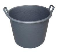 Mastello in Plastica Agricolo 2 Manici Nero Bordo Tondo Alto Cantina Giardino