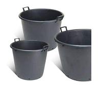 Mastello in plastica con manici varianti da 30 L a 160 L per giardino, agricolo