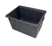 MASTELLONE RETTANGOLARE NERO ICS 180 lt. con manici laterali