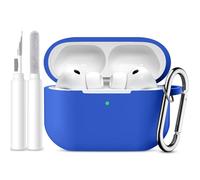 Masten Compatibile con AirPods Pro 3 Custodia - Case Protettive in Silicone per Apple AirPods Pro 3 Case Cover 2025 - Custodia Morbida a Prova Di Urto con Kit Di Pulizia e Moschettino, Blu Intenso