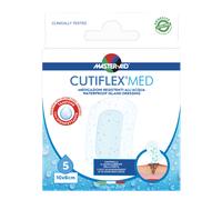 Master-Aid Cutiflex Med - Medicazione autoadesiva impermeabile per le ferite 10x6 cm, 5 cerotti