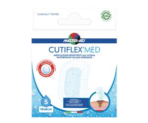 Master-Aid Cutiflex Med - Medicazione autoadesiva impermeabile per le ferite 10x6 cm, 5 cerotti