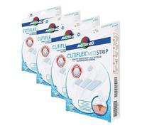 MASTER AID Cutiflex Strip, Bianco/Blu, 20 Pezzi 4 Formati (Confezione da 4)