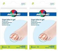 MASTER AID Footcare Dita - Protezione Dita - Copridita Piedi - Lavabile e Riutilizzabile - Formato Large - 1 Confezione da 2 Pezzi - 55mm - Diametro 25mm