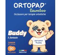 MASTER AID Ortopad Buddy Junior - Cerotti Colorati Oculari per Bambini - Cerotto Occlusore Occhio Bambini per il Trattamento di Occhio Pigro e Strabismo - 1 Confezione da 50 Pezzi - 6,7 x 5 cm