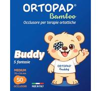 MASTER AID Ortopad Buddy Medium - Cerotti Colorati Oculari per Bambini - Cerotto Occlusore Occhio Bambini per il Trattamento di Occhio Pigro e Strabismo - 1 Confezione da 50 Pezzi - 7,6 x 5,4 cm
