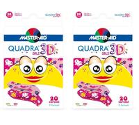 MASTER AID Quadra 3D Girls, 20 Pezzi 2 Formati (Confezione da 2)