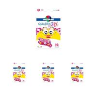 MASTER AID Quadra 3D Girls, 20 Pezzi 2 Formati (Confezione da 4)