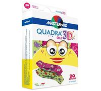Master Aid Quadra 3D Girls Cerotti Assortiti TNT Colorati Resistenti 20 Pezzi