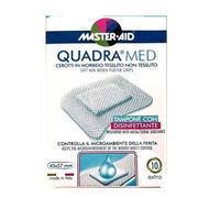 Master-Aid Quadra Med Cerotti In Morbido Tessuto Non Tessuto Tampone Con Disinfettante 10 Strip Extra