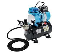 Master Airbrush 1/5 HP Cool Runner II Dual Fan Tank Air Compressor Kit Modello TC-326T - Pistone Singolo Professionale con 2 Ventole di Raffreddamento, Funziona Più a Lungo Senza Surriscaldamento -