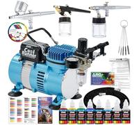 MASTER Airbrush KIT-SP19-20 Art Airbrushing System Paint Kit with Standard Compressor (11 Items) by Airbrush